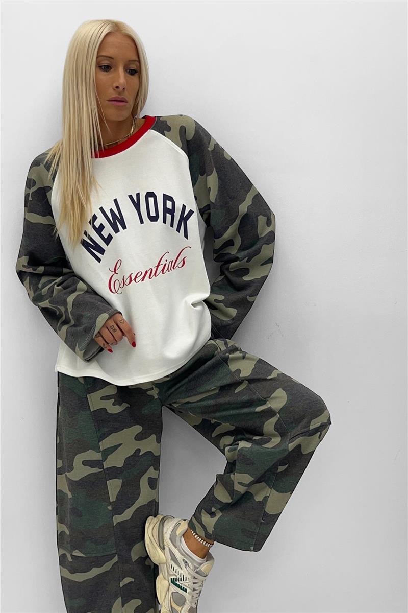maglia over con maniche camouflage red army